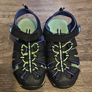 Kids Black and Green Sandals